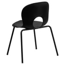FLASH HERCULES Series 770 lb. Capacity Designer Plastic Stack Chair with Black Frame - RUT-NC258-GG