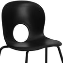 FLASH HERCULES Series 770 lb. Capacity Designer Plastic Stack Chair with Black Frame - RUT-NC258-GG