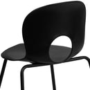 FLASH HERCULES Series 770 lb. Capacity Designer Plastic Stack Chair with Black Frame - RUT-NC258-GG