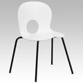 FLASH HERCULES Series 770 lb. Capacity Designer Plastic Stack Chair with Black Frame - RUT-NC258-GG