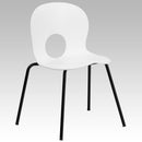 FLASH HERCULES Series 770 lb. Capacity Designer Plastic Stack Chair with Black Frame - RUT-NC258-GG