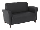 Office Star Products SOFÁ DE DOS PLAZAS DE CUERO UNIDO NEGRO - SL2272EC3