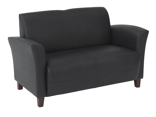 Office Star Products BLACK BONDED LEATHER LOVE SEAT - SL2272EC3