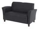 Office Star Products SOFÁ DE DOS PLAZAS DE CUERO UNIDO NEGRO - SL2272EC3
