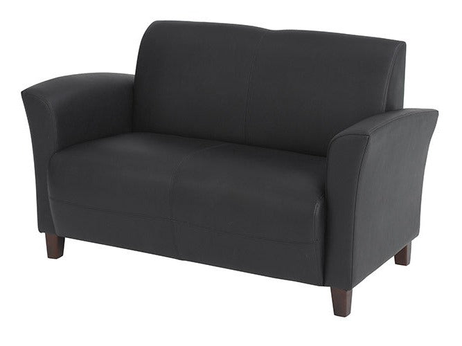 Office Star Products BLACK BONDED LEATHER LOVE SEAT - SL2272EC3