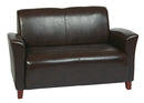 Office Star Products SOFÁ DE DOS PLAZAS DE CUERO UNIDO MOCHA - SL2272EC9