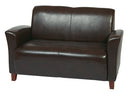 Office Star Products SOFÁ DE DOS PLAZAS DE CUERO UNIDO MOCHA - SL2272EC9