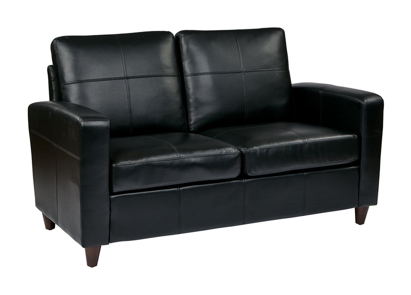 Office Star Products LOVESEAT WITH ESPRESSO FINISH LEGS - SL2812