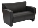 Office Star Products SOFÁ DE DOS PLAZAS CON PATAS ACABADO PLATA - SL2912S-U6