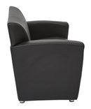 Office Star Products SOFÁ DE DOS PLAZAS CON PATAS ACABADO PLATA - SL2912S-U6