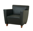 Sillón tipo club de piel sintética negra de Office Star - SL8471