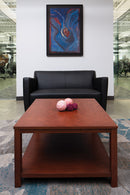Office Star Products SOFÁ DE DOS PLAZAS DE CUERO UNIDO NEGRO - SL8472