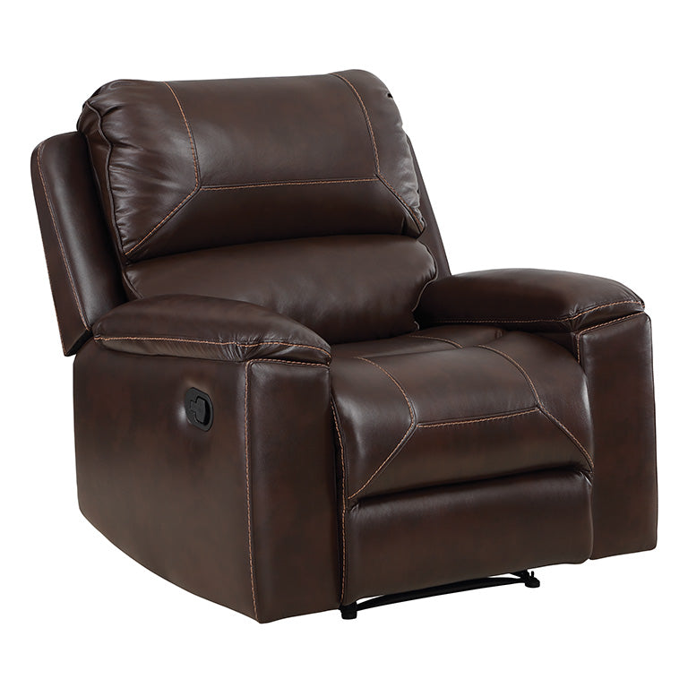 Ave Six by Office Star Products SANTIAGO RECLINER WITH DARK NAVY FAUX LEATHER - SNT-BPU