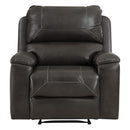 Ave Six by Office Star Products SILLÓN RECLINABLE SANTIAGO DE POLIPIEL AZUL MARINO OSCURO - SNT-BPU
