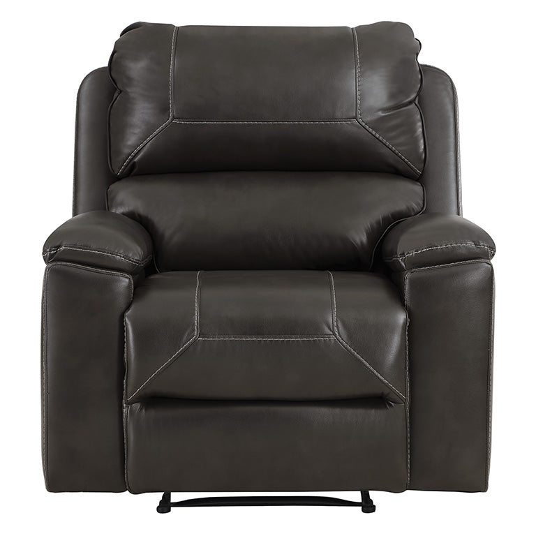 Ave Six by Office Star Products SANTIAGO RECLINER WITH DARK NAVY FAUX LEATHER - SNT-BPU