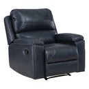 Ave Six by Office Star Products SILLÓN RECLINABLE SANTIAGO DE POLIPIEL AZUL MARINO OSCURO - SNT-BPU