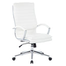 Pro Line II de Office Star Products SILLÓN RESPALDO ALTO-CUERO SINTÉTICO-BRAZOS-BASE CROMADA-SILLA KD - SPX23590C-U