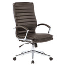 Pro Line II de Office Star Products SILLÓN RESPALDO ALTO-CUERO SINTÉTICO-BRAZOS-BASE CROMADA-SILLA KD - SPX23590C-U