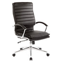 Pro Line II de Office Star Products SILLÓN RESPALDO ALTO-CUERO SINTÉTICO-BRAZOS-BASE CROMADA-SILLA KD - SPX23590C-U