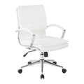 Pro Line II by Office Star Products MID BACK-ESP FAUX LTHR-ARMS-CHROME BASE-CHAIR KD - SPX23591C-U1