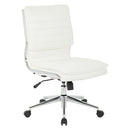 Pro Line II de Office Star Products SILLA SIN BRAZOS DE RESPALDO MEDIO-POLIPIEL-BASE CROMADA-DESARMADA - SPX23592C