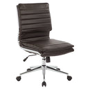 Pro Line II de Office Star Products SILLA SIN BRAZOS DE RESPALDO MEDIO-POLIPIEL-BASE CROMADA-DESARMADA - SPX23592C