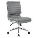 Pro Line II de Office Star Products SILLA SIN BRAZOS DE RESPALDO MEDIO-POLIPIEL-BASE CROMADA-DESARMADA - SPX23592C