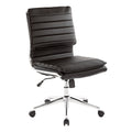 Pro Line II by Office Star Products MID BACK ARMLESS-ESP FAUX LTHR--CHROME BASE-CHAIR KD - SPX23592C