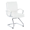 Pro Line II by Office Star Products GUEST CHAIR-ESP FAUX LTHR-ARMS-CHROME SLED BASE-KD - SPX23595C