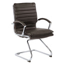 Pro Line II de Office Star Products SILLA DE VISITA-CUERO SINTÉTICO ESP-CON BRAZOS-BASE TRINEO CROMADA-KD - SPX23595C