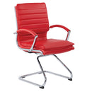 Pro Line II de Office Star Products SILLA DE VISITA-CUERO SINTÉTICO ESP-CON BRAZOS-BASE TRINEO CROMADA-KD - SPX23595C