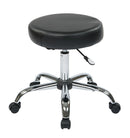 Taburete sin respaldo con asiento de vinilo y acabado cromado de Office Star - ST428V-3