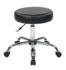 Taburete sin respaldo con asiento de vinilo y acabado cromado de Office Star - ST428V-3