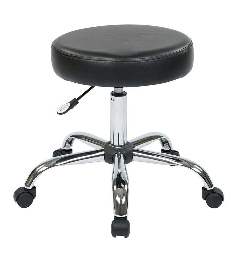 Backless Stool with Vinyl Seat and Chrome Finish by Office Star - ST428V-3