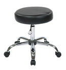 Taburete sin respaldo con asiento de vinilo y acabado cromado de Office Star - ST428V-3