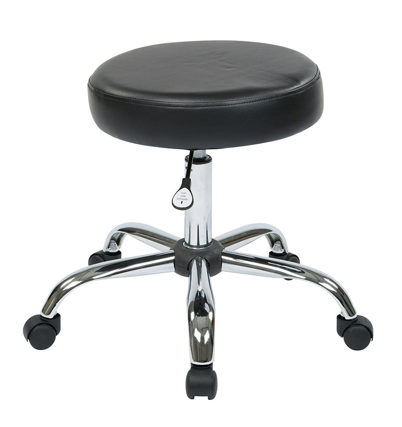 Backless Stool with Vinyl Seat and Chrome Finish by Office Star - ST428V-3