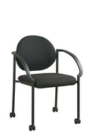 Silla apilable con ruedas y reposabrazos de Office Star - STC3440-231