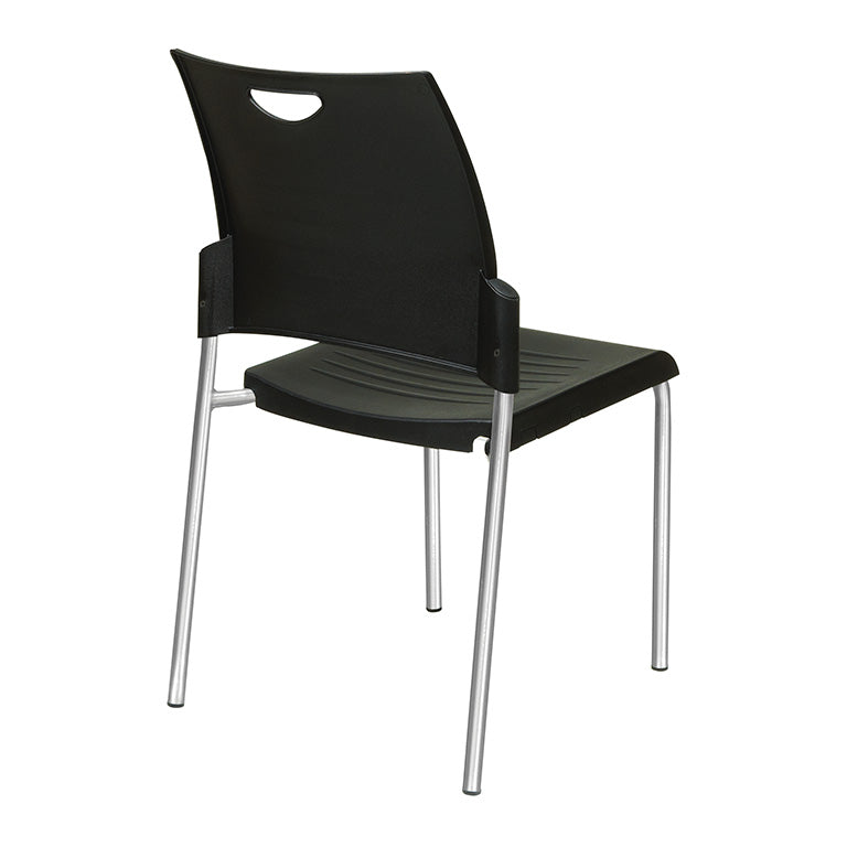 Straight Leg Stack Chair with Plastic Seat and Back by Office Star - STC8300C2-3