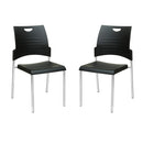 Silla apilable de patas rectas con asiento y respaldo de plástico de Office Star - STC8300C2-3