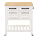 OSP Designs by Office Star Products CARRO DE COCINA STAFFORD CON ENCIMERA DE MADERA - STFW-11