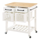 OSP Designs by Office Star Products CARRO DE COCINA STAFFORD CON ENCIMERA DE MADERA - STFW-11