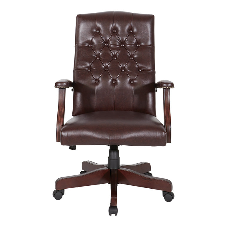 Office Star Traditional Executive Chair with Padded Arms - TEX232-JT4