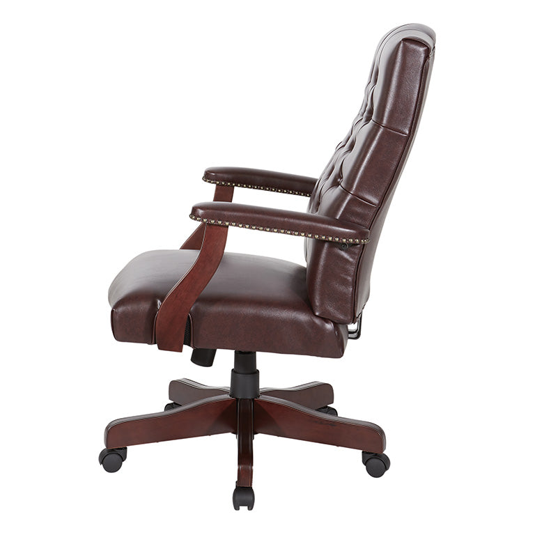 Office Star Traditional Executive Chair with Padded Arms - TEX232-JT4