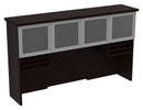 Office Star Products MUEBLE SUPERIOR DE 183 CM CON PUERTAS DE CRISTAL/ALUMINIO 2/CAJAS 183X41X107H - TUXDKR-42