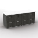 Office Star Products TUXEDO WHT/SGW-3/CTNS-72X24 MESA CON ARCHIVO LATERAL DOBLE - TUXWHTSGW-TYP206