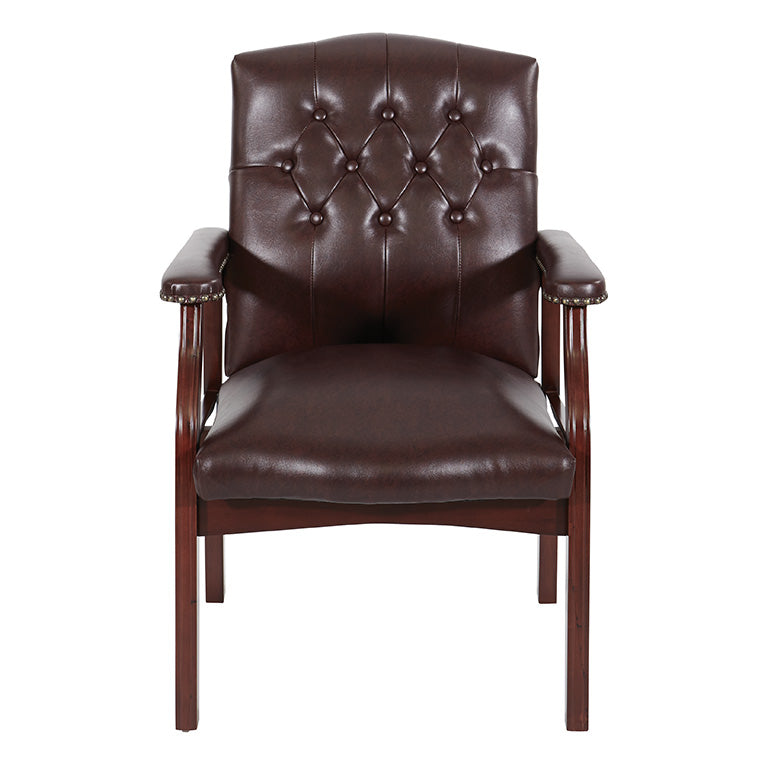 Traditional Visitors Chair with Padded Arms by Office Star - TV233-JT4