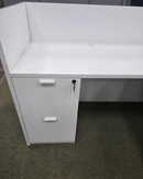 Pre-owned L-Shape Reception Desk 70" x 59" with Pedestal $895