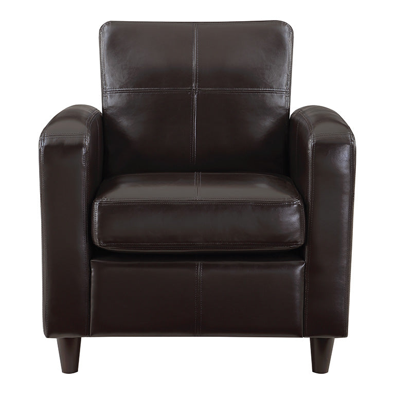 Ave Six by Office Star Products VENUS CLUB CHAIR IN CHARCOAL FAUX LEATHERB - VNS51A