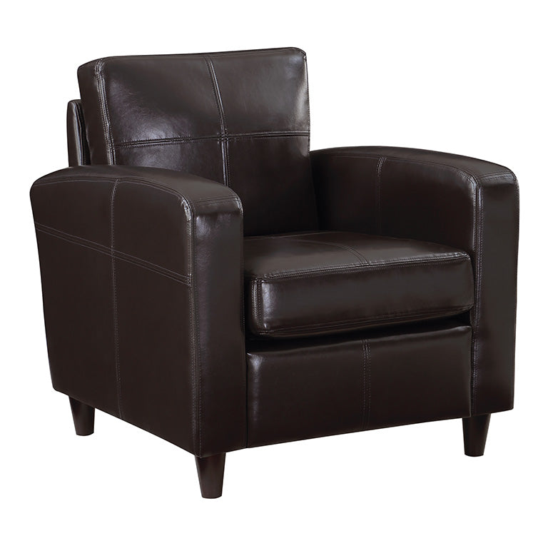 Ave Six by Office Star Products VENUS CLUB CHAIR IN CHARCOAL FAUX LEATHERB - VNS51A