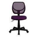 Sillón de oficina giratorio FLASH Neri Kids de respaldo bajo de malla negra con respaldo cuadrado curvado y reposabrazos